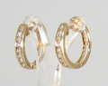 9ct Yellow Gold 0.27ct Brilliant Cut Diamond Hoop Earrings