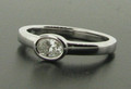 18ct White Gold Diamond solitaire Ring Oval Cut