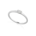 18ct White Gold Solitaire Ring Set With Brilliant Cut Diamond 0.13ct