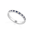 18ct White Gold Sapphire 0.22ct & Diamond 0.11ct Eternity Ring