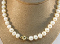18" Cultured Pearl Collar With 8mm Pearls & 9ct Gold Clasp.