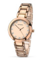 Sekonda 2066 Ladies Rose Gold Colour Watch Mother Of Pearl Stone Set Face