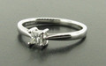 Platinum 20pts Diamond solitaire Ring Princess Cut £795