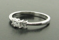 Platinum 22pts Diamond cluster Ring Princess Cut £795