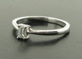 Platinum 24pts Diamond Solitaire Ring Emerald Cut £725