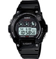 Casio W-214HC-1AVEF Gents Digital Alarm Black Resin Strap Black Dial Watch