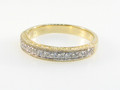 9ct Yellow Gold 0.33ct Eternity Ring Hallmarked Engraved Setting