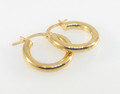 9ct Yellow Gold Hoop Earrings 15mm Hallmarked