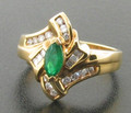 18ct Emerald & Diamond cluster Ring £699.00