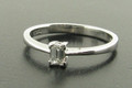 Platinum 22pts Diamond Solitaire Ring Emerald Cut £695