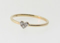 9ct Gold Diamond Heart Ring Brilliant Cut Hallmarked