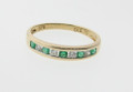 9ct Gold Emerald & Diamond Set Eternity Ring er0410