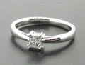 Platinum 16pts Diamond cluster Ring Princess Cut £685