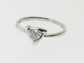 Platinum Diamond Triangle Style Ring Brilliant Cut Hallmarked pdr0487