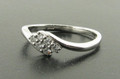 Platinum 18pts Diamond Cluster Ring Brilliant Cut £675