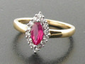 18ct Ruby Diamond cluster Ring £675