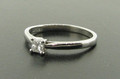 Platinum 22pts Diamond Solitaire Ring Princess Cut £650