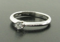 Platinum 19pts Diamond Solitaire Ring Brilliant Cut £650