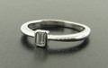 Platinum 20pts Diamond Solitaire Ring Emerald Cut £625