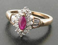 18ct Ruby Diamond cluster Ring £599