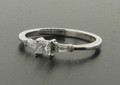 18ct White Gold Diamond cluster Ring Princess Cut 595