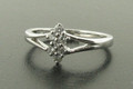Platinum 20pts Diamond Cluster Ring Brilliant Cut £575