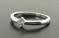 Platinum 17pts Diamond Solitaire Ring Brilliant Cut £550