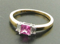 18ct Pink Sapphire & Diamond Cluster Ring £550