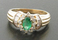 14ct Emerald Diamond cluster Ring £549