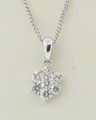 18ct Diamond Pendant on White Gold Chain £525