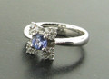 18ct Tanzanite & Diamond cluster ring £499