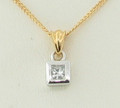 18ct Diamond Pendant on Gold Chain. 25pts