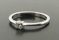 Platinum 10pts Diamond Solitaire Ring Princess Cut £475