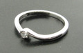 Platinum 8pts Diamond Solitaire Ring Brilliant Cut £450