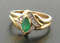 18ct Emerald Diamond cluster Ring £450.00