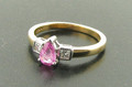 18ct Pink Sapphire & Diamond 3 Stone Ring £599