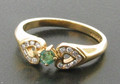 18ct Emerald Diamond cluster Ring £399.00