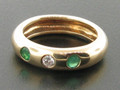 14ct Emerald Diamond eternity Ring £399
