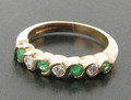 9ct Emerald Diamond eternity Ring £350.00