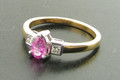 18ct Pink Sapphire & Diamond Cluster Ring £375