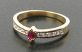18ct Ruby Diamond cluster Ring £375
