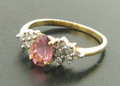 18ct Pink Sapphire & Diamond Cluster Ring £365