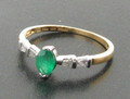 18ct Emerald Diamond cluster Ring £350.00