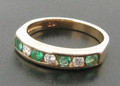 9ct Emerald Diamond eternity Ring £349