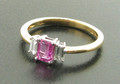18ct Pink Sapphire & Diamond Cluster Ring £675