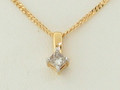 18ct Diamond Pendant on Gold Chain. 20pts