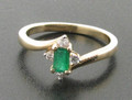 9ct Emerald Diamond cluster Ring £325
