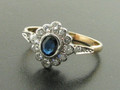 9ct Sapphire & Diamond Cluster Ring £310