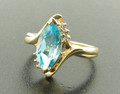 14ct Blue Topaz Diamond ring £299.00