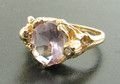 14ct Amethyst And Diamond Sculpted ring